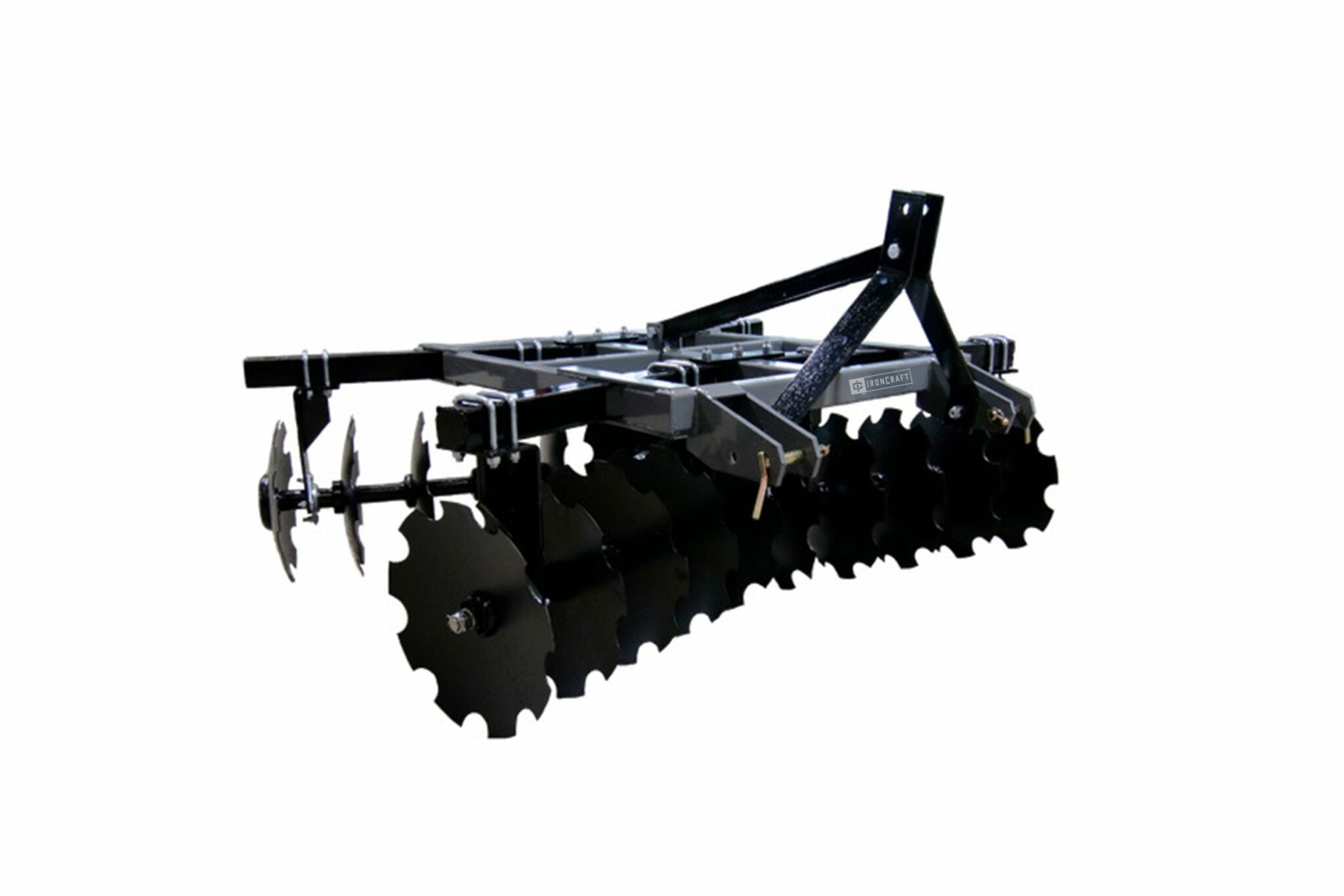 Browse Specs and more for the IronCraft DISC HARROW 20X18″ BLADES W/BALL BRG-72″ WIDE - KC Bobcat