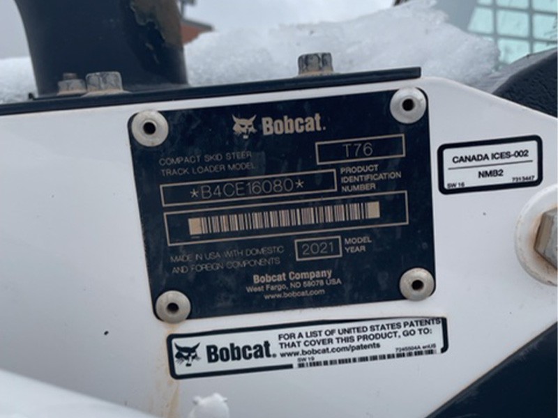 Buy a Used 2021 T76-U BOBCAT COMPACT TRACK LOADER - KC Bobcat