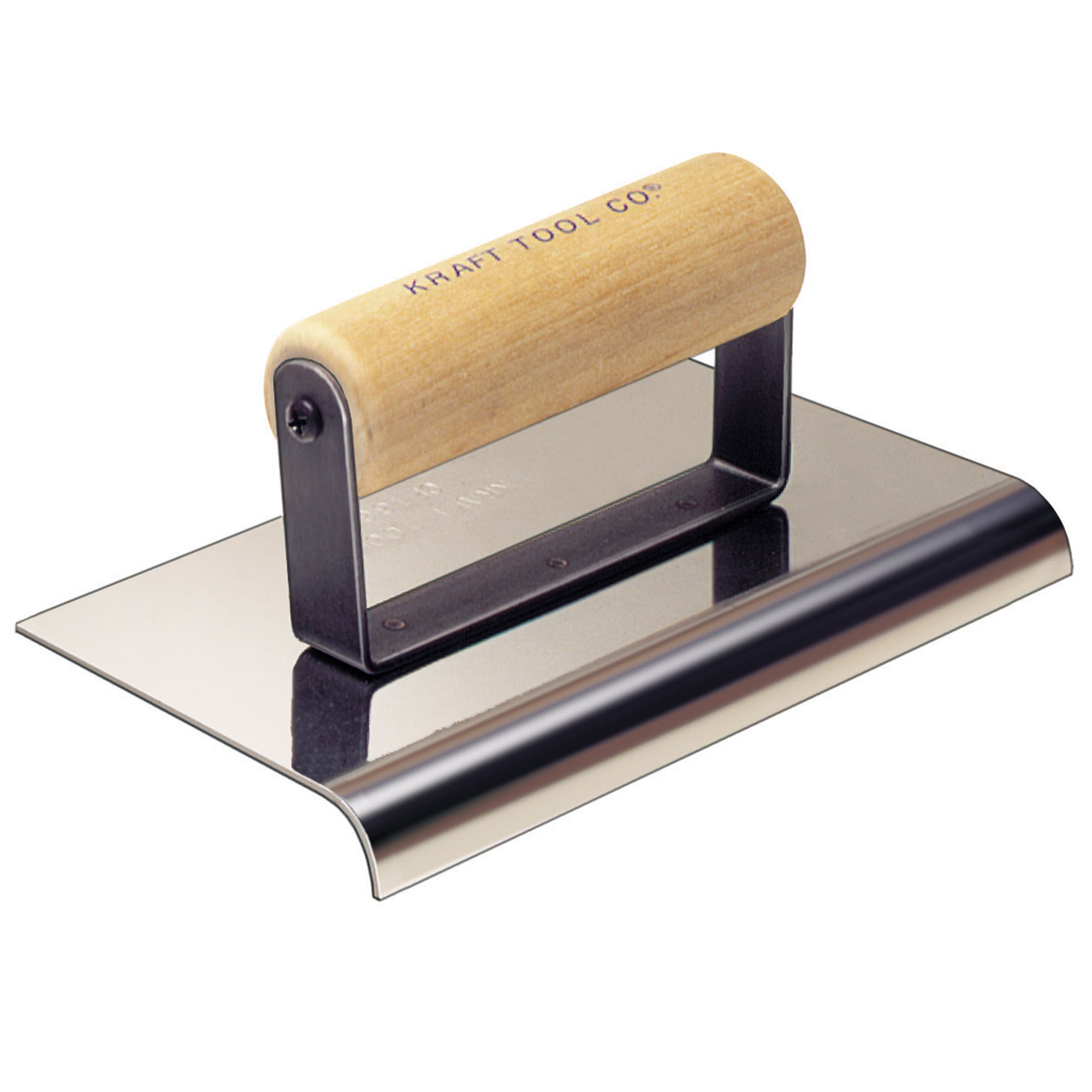 Browse Specs and more for the 6″ x 6″ 3/8″R Stainless Steel Cement Edger with Wood Handle - KC Bobcat